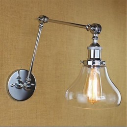 Lámpara de pared con brazo oscilante, estilo retro, galvanizada, estilo mini, para protección ocular, luz ambiental.