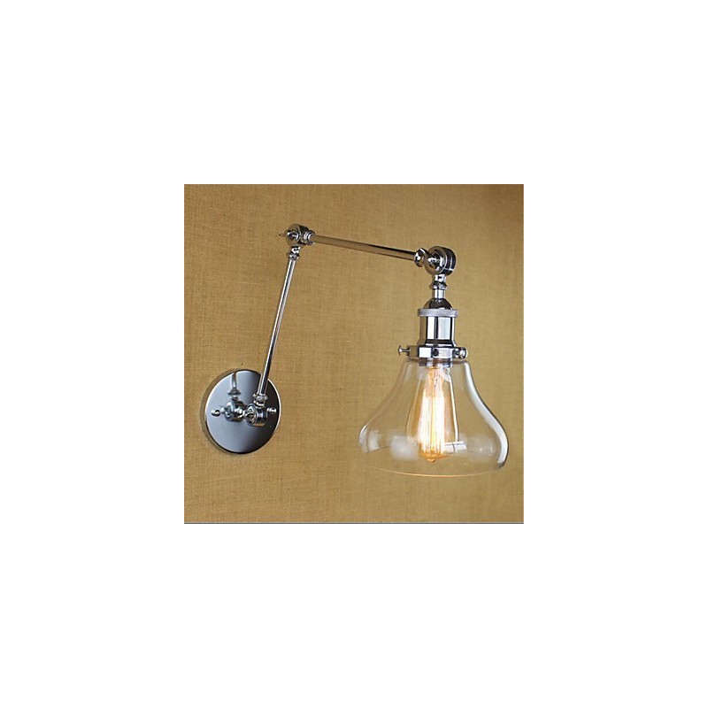 Lámpara de pared con brazo oscilante, estilo retro, galvanizada, estilo mini, para protección ocular, luz ambiental.
