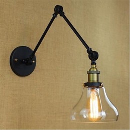 Lámpara de pared con brazo oscilante, estilo retro, galvanizada, estilo mini, para protección ocular, luz ambiental.
