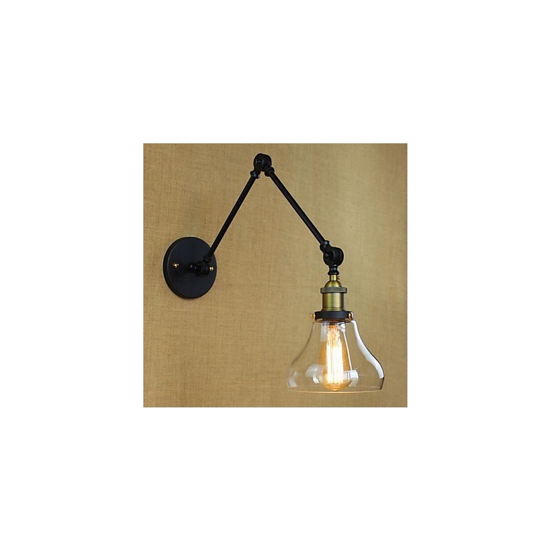 Lámpara de pared con brazo oscilante, estilo retro, galvanizada, estilo mini, para protección ocular, luz ambiental.
