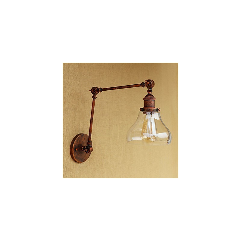 Lámpara de pared con brazo oscilante, estilo retro, galvanizada, estilo mini, para protección ocular, luz ambiental.