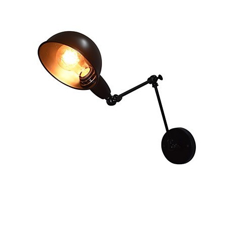 Lámpara de pared de hierro plegable negra, lámpara de pared retro simple, lámpara de pared decorativa de un solo cabezal, estilo europeo Lámpara de pared de hierro plegable negra, lámpara de pared retro simple, lámpara de pared decorativa de un solo cabezal, estilo europeo