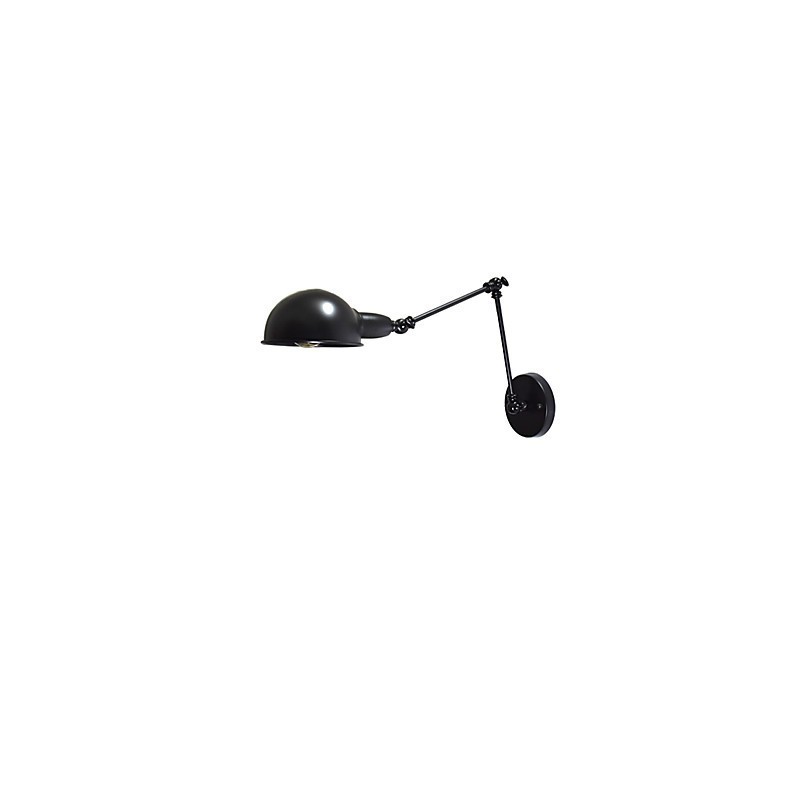 Lámpara de pared plegable Buzz de hierro con forma de sable de luz negro, estilo europeo y americano.