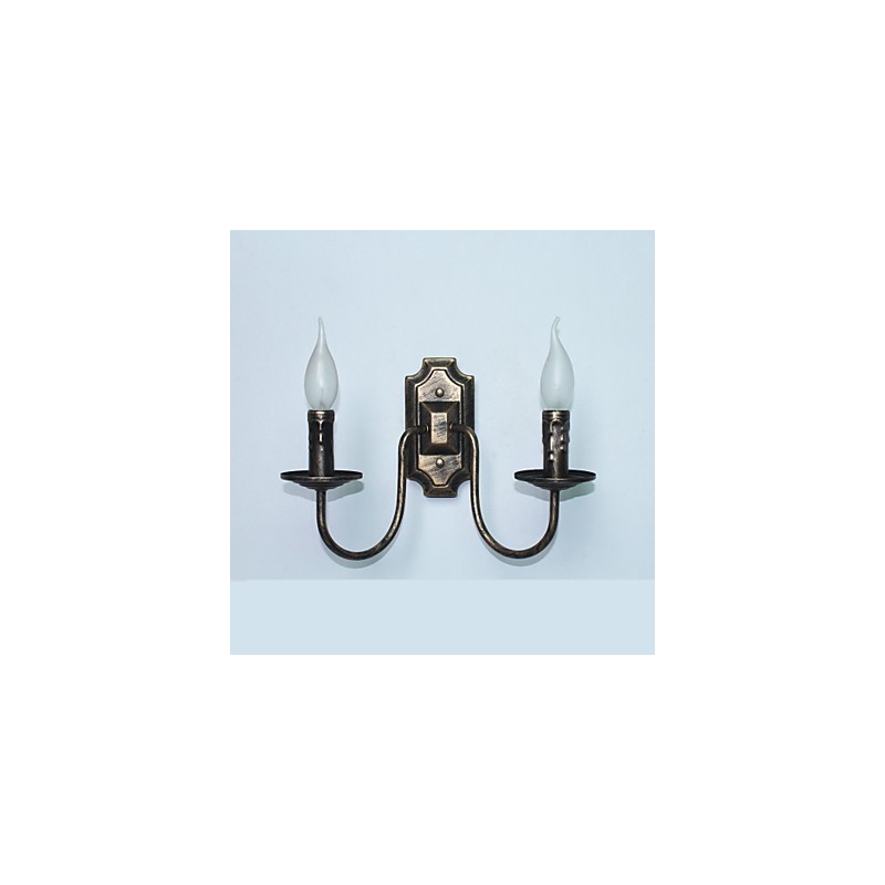 Lámpara de pared retro sencilla para pasillo, pasillo, lámpara de doble cabezal para dormitorio, sala de estar, iluminación de pared