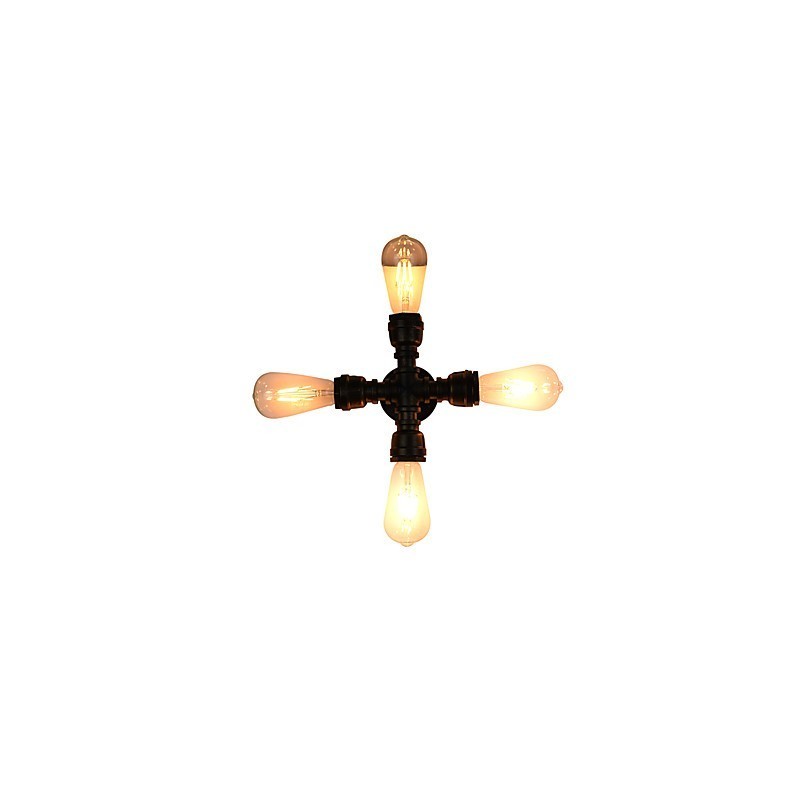 Lámpara de pared rústica tradicional clásica de latón antiguo para iluminación ambiental.