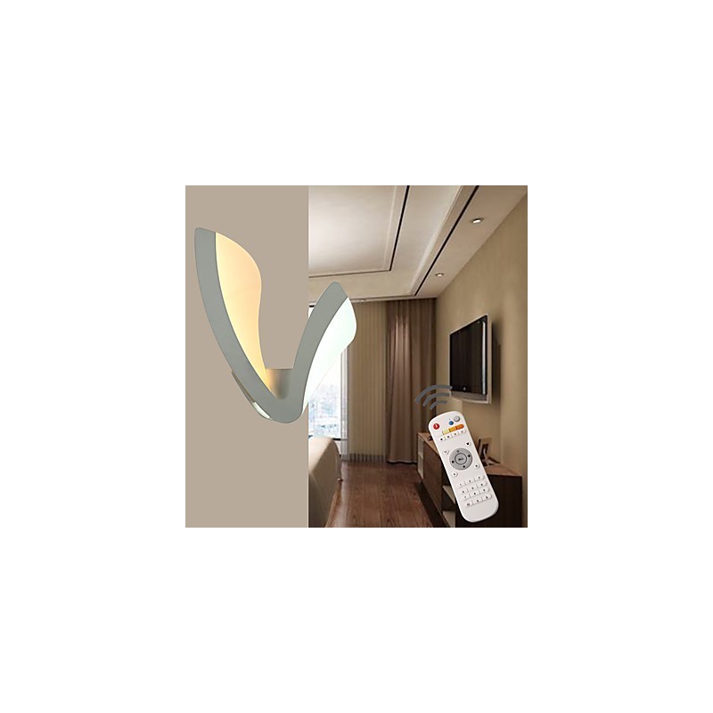 Apliques de pared con luz ambiental moderna contemporánea de ajuste continuo y otras características para estilo mini.