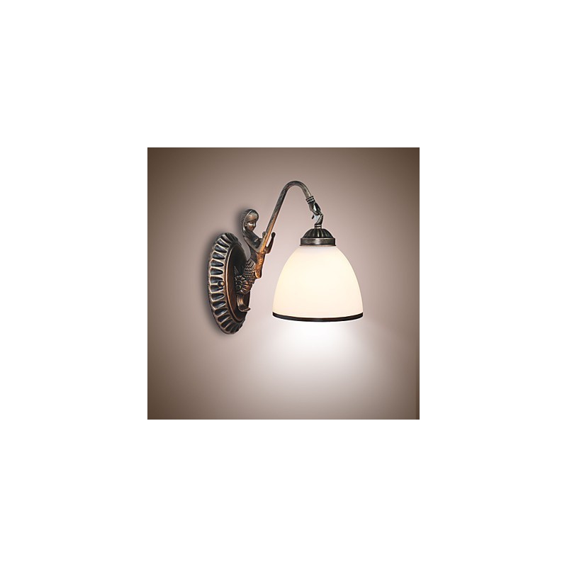 Lámpara de pared de estilo europeo retro para sala de estar, dormitorio, porche, balcón, cafetería