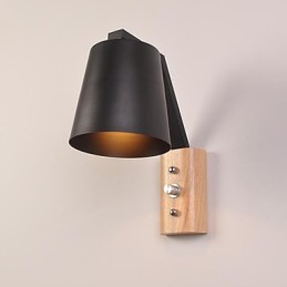Aplique de pared con acabado de óxido negro rústico contemporáneo moderno para apliques de pared con luz descendente.