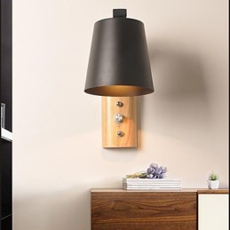 Aplique de pared con acabado de óxido negro rústico contemporáneo moderno para apliques de pared con luz descendente.