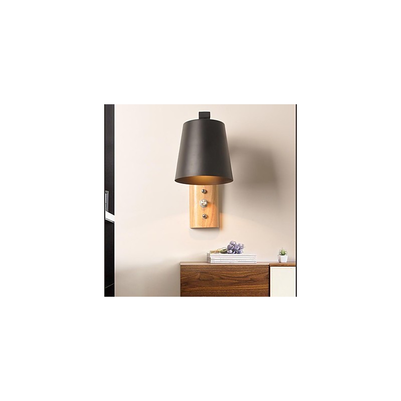 Aplique de pared con acabado de óxido negro rústico contemporáneo moderno para apliques de pared con luz descendente.