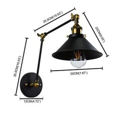 Lámpara de pared con pintura clásica tradicional rústica tipo cabaña para luces de pared empotradas.