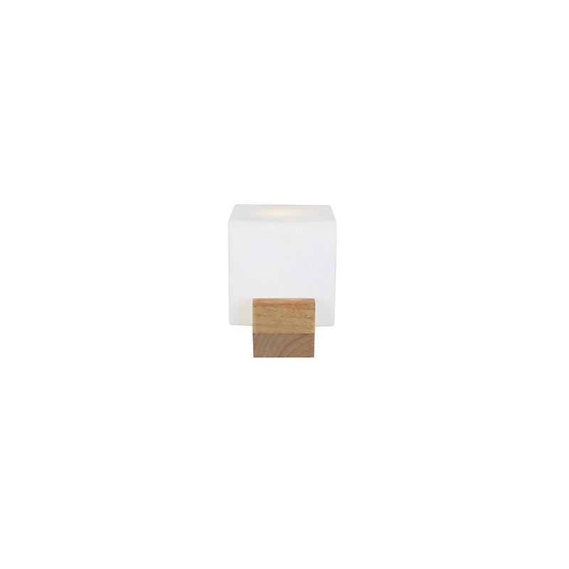 Lámpara de pared sencilla, lámpara de noche, lámpara de escritorio con pantalla de vidrio y madera maciza para dormitorio, tocador, sala de estar, habitación de bebé, dormitorio universitario, mesa de centro, librería