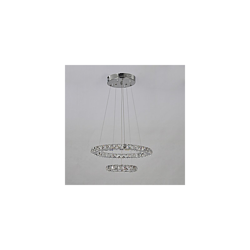 Lámpara de araña clásica tradicional de metal cromado