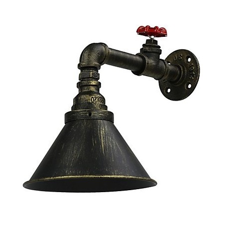 Aplique de pared industrial retro tipo loft para restaurante y bar, lámpara de pared de tubería de agua de metal Aplique de pared industrial retro tipo loft para restaurante y bar, lámpara de pared de tubería de agua de metal