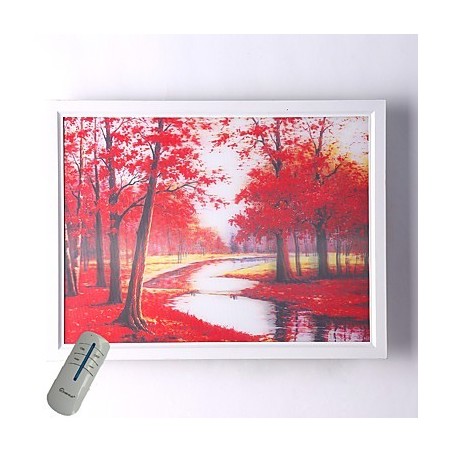 Pintura contemporánea moderna integrada para apliques de pared con luz ambiental. Pintura contemporánea moderna integrada para apliques de pared con luz ambiental.