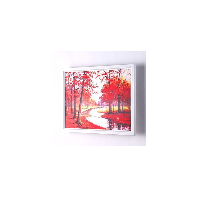 Pintura contemporánea moderna integrada para apliques de pared con luz ambiental.
