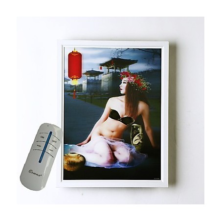 Pintura contemporánea moderna integrada para apliques de pared con luz ambiental. Pintura contemporánea moderna integrada para apliques de pared con luz ambiental.