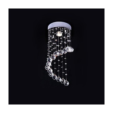 Lámpara de araña moderna contemporánea de metal galvanizado con cristal y montaje empotrado Lámpara de araña moderna contemporánea de metal galvanizado con cristal y montaje empotrado