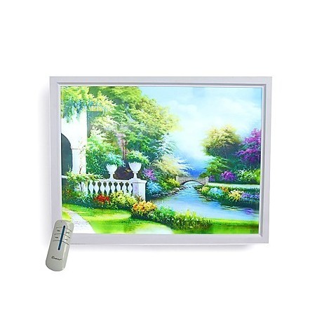 Pintura contemporánea moderna integrada para apliques de pared con luz ambiental. Pintura contemporánea moderna integrada para apliques de pared con luz ambiental.