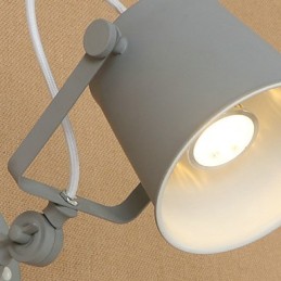 Lámpara de pared de acero pintado, estilo café americano negro, estilo retro, con sable de luz.