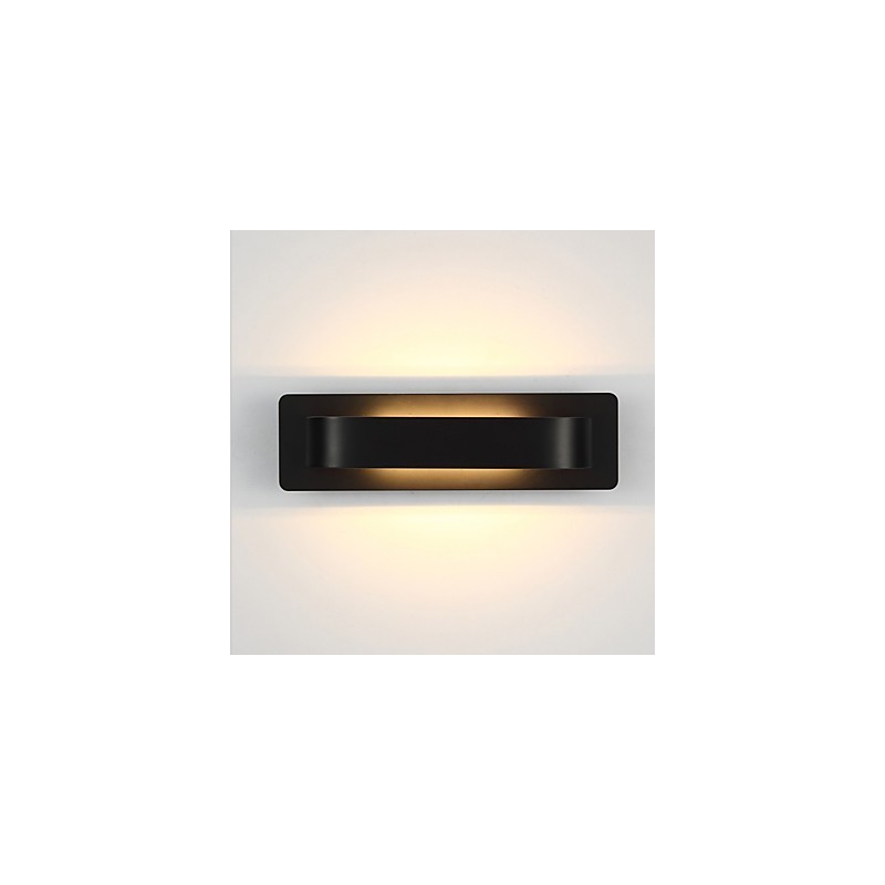 Pintura contemporánea moderna integrada para apliques de pared con luz ambiental.
