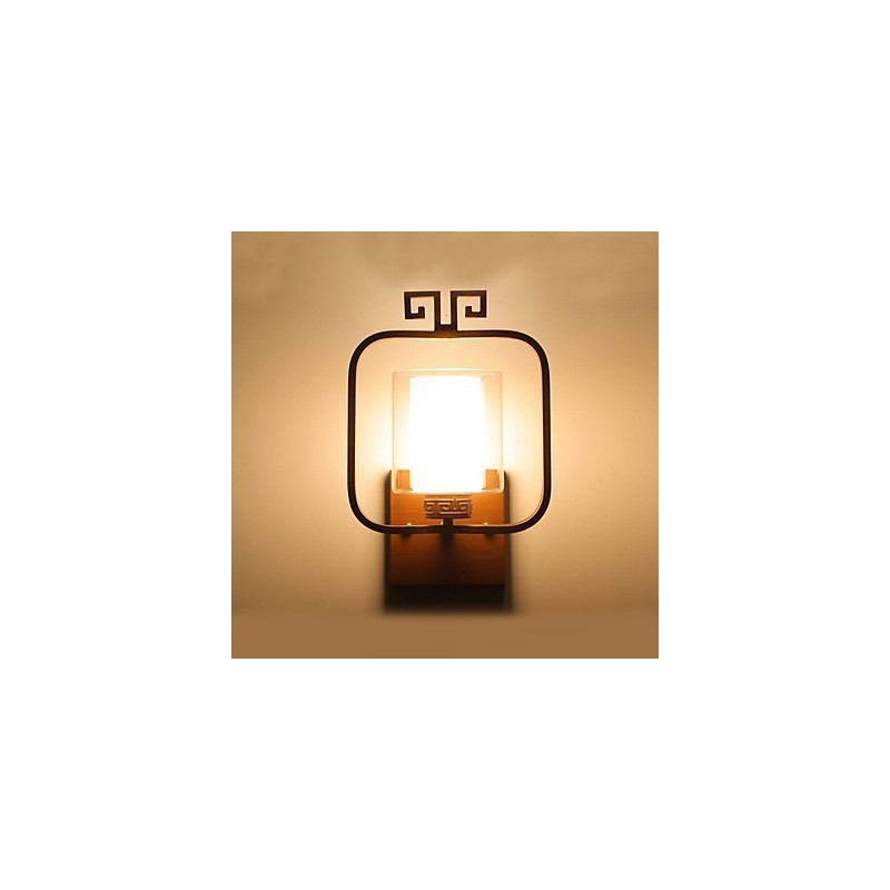 Pintura contemporánea moderna integrada para apliques de pared con luz ambiental.