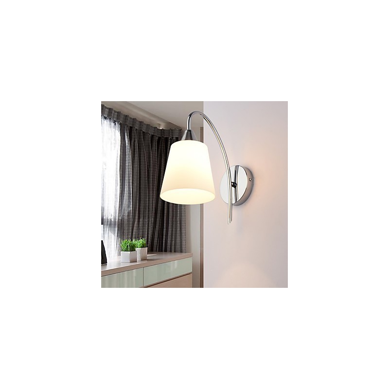 Lámpara de pared de vidrio, apliques de pared, base de metal para luz de pared