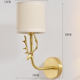 Aplique de pared de latón clásico, tradicional, vintage, sencillo, con luz ambiental de estilo mini.