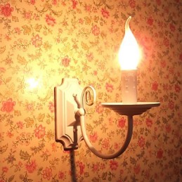 Lámpara de pared moderna y sencilla con forma de vela, lámpara de un solo cabezal, lámpara de noche para pasillo