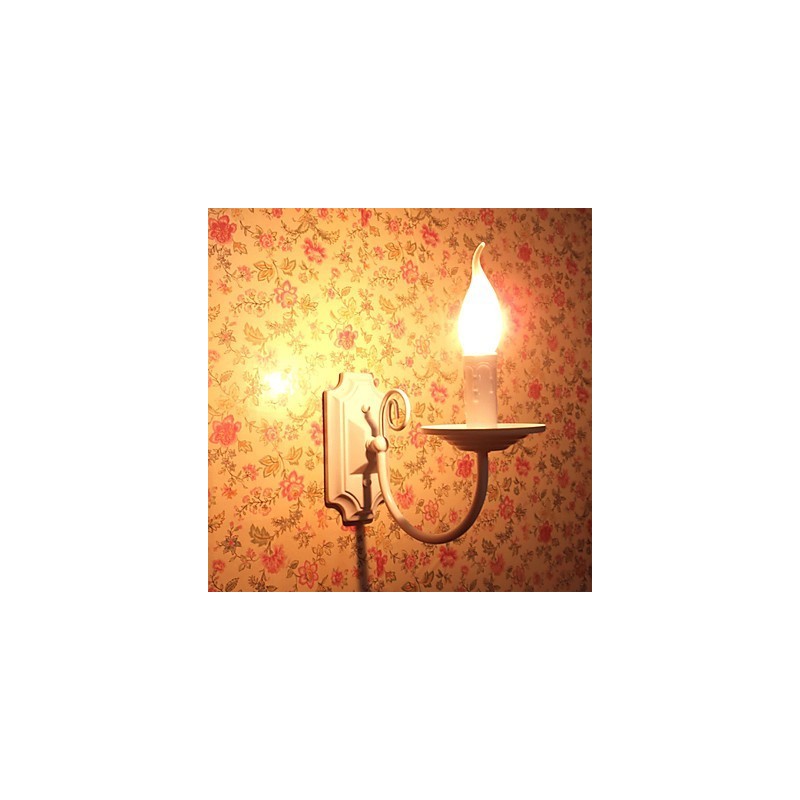 Lámpara de pared moderna y sencilla con forma de vela, lámpara de un solo cabezal, lámpara de noche para pasillo