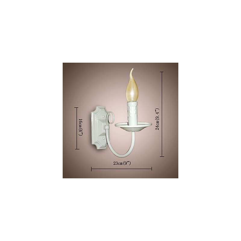 Lámpara de pared moderna y sencilla con forma de vela, lámpara de un solo cabezal, lámpara de noche para pasillo