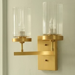 Aplique de pared de latón clásico tradicional de estilo campestre para iluminación ascendente de estilo mini.