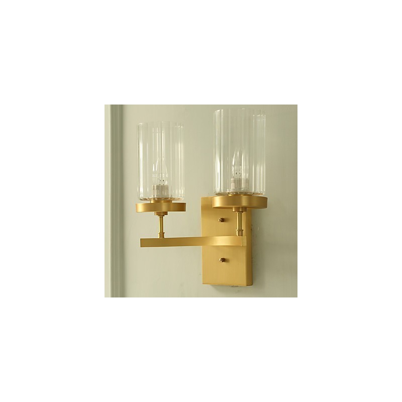 Aplique de pared de latón clásico tradicional de estilo campestre para iluminación ascendente de estilo mini.