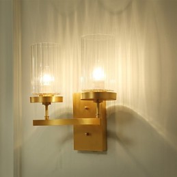 Aplique de pared de latón clásico tradicional de estilo campestre para iluminación ascendente de estilo mini.