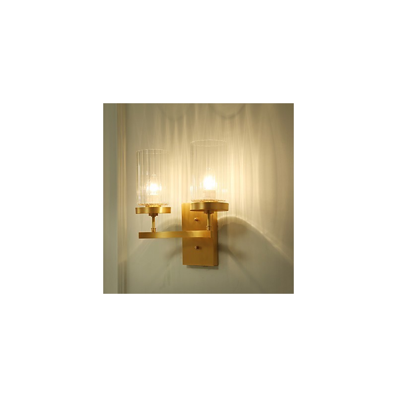 Aplique de pared de latón clásico tradicional de estilo campestre para iluminación ascendente de estilo mini.