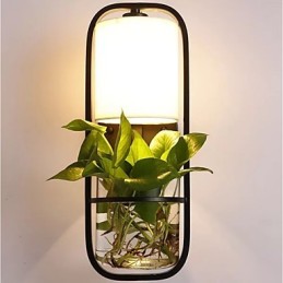 Pintura contemporánea moderna y contemporánea para apliques de pared con luz ambiental.
