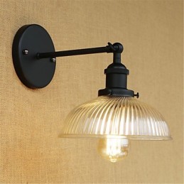 Apliques de pared con luz ambiental y protección ocular de estilo mini con pintura retro campestre