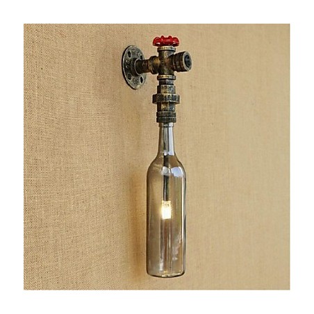 Lámpara de pared con forma de botella de agua en color gris ahumado Lámpara de pared con forma de botella de agua en color gris ahumado