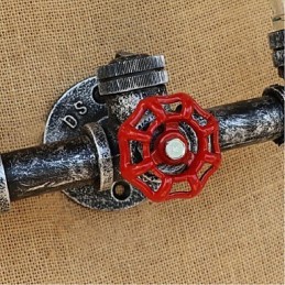 Lámpara de pared con interruptor de viento industrial retro, lámpara de pared con botella de agua, luz ámbar