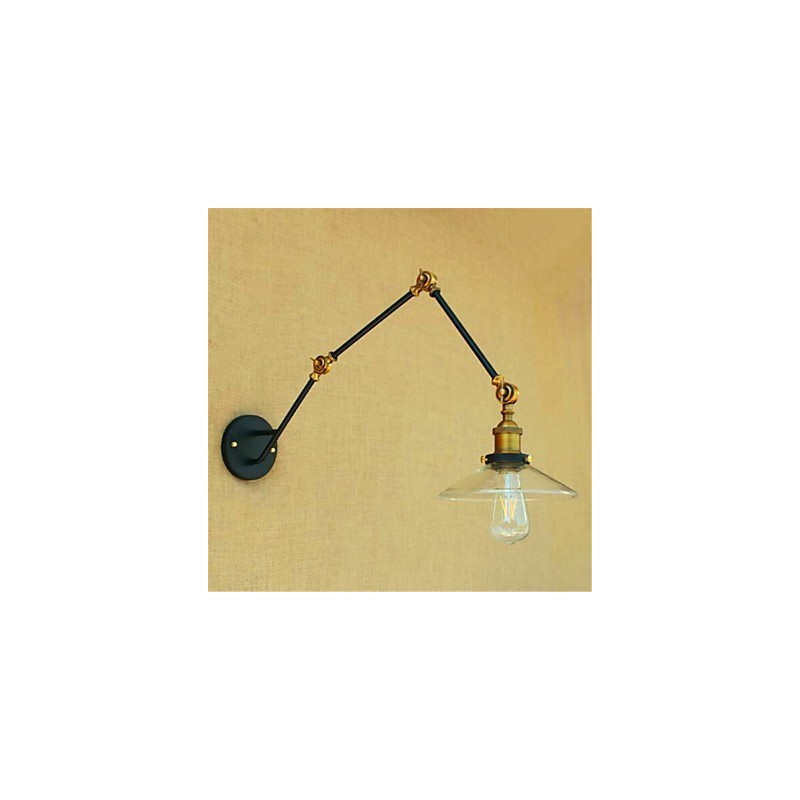 Lámpara de techo rústica estilo rústico estilo rústico con luz ambiental tipo brazo oscilante.