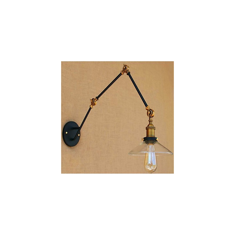 Lámpara de techo rústica estilo rústico estilo rústico con luz ambiental tipo brazo oscilante.