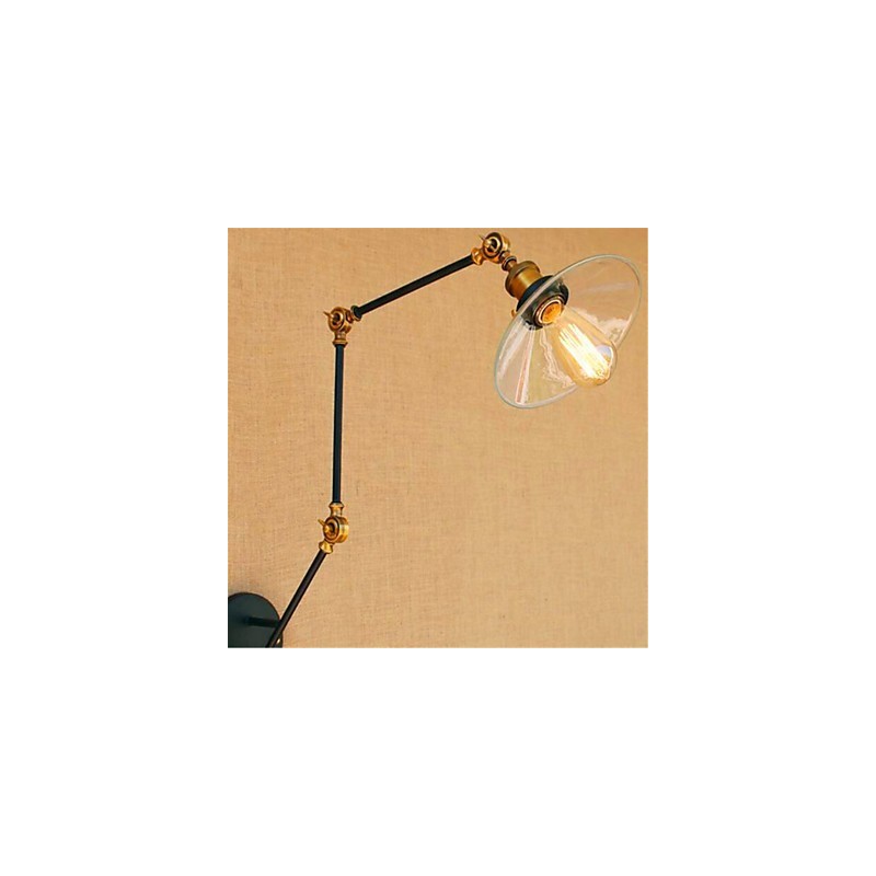 Lámpara de techo rústica estilo rústico estilo rústico con luz ambiental tipo brazo oscilante.