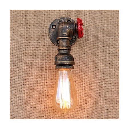 Lámpara de pared pequeña decorativa con pipa de agua sencilla y nostálgica Lámpara de pared pequeña decorativa con pipa de agua sencilla y nostálgica