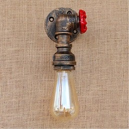 Lámpara de pared pequeña decorativa con pipa de agua sencilla y nostálgica