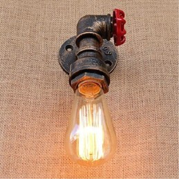 Lámpara de pared pequeña decorativa con pipa de agua sencilla y nostálgica