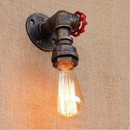 Lámpara de pared pequeña decorativa con pipa de agua sencilla y nostálgica