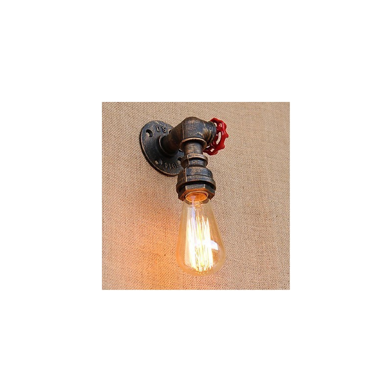 Lámpara de pared pequeña decorativa con pipa de agua sencilla y nostálgica