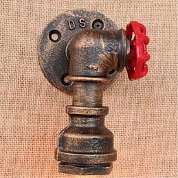 Lámpara de pared pequeña decorativa con pipa de agua sencilla y nostálgica