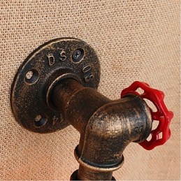 Lámpara de pared pequeña decorativa con pipa de agua sencilla y nostálgica