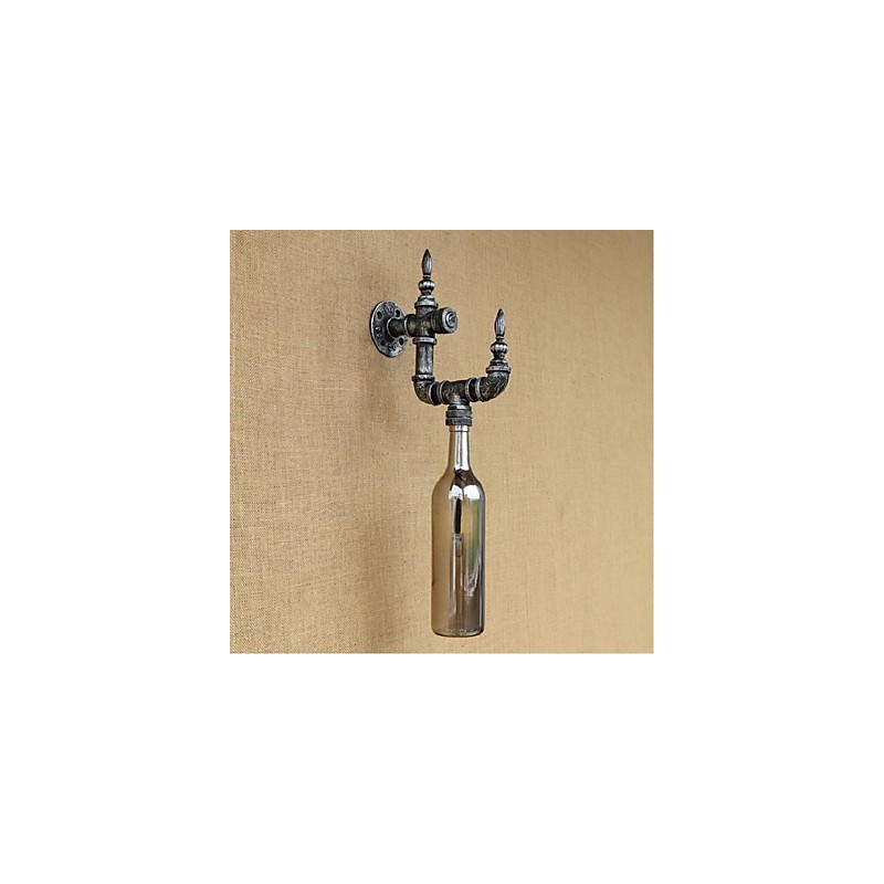 Lámpara de pared retro nostálgica con interruptor para cafetería, bar, restaurante, pasillo, pipa de agua, botella